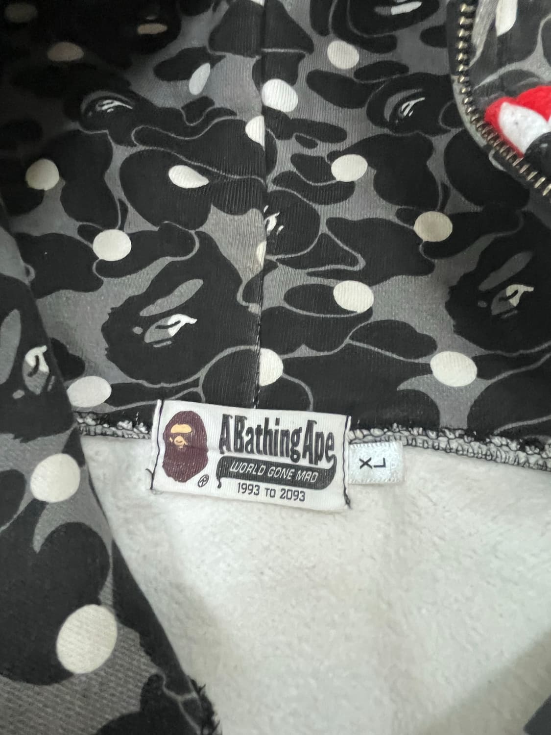 XL 베이프 도트 샤크 후드집업 상품이미지3