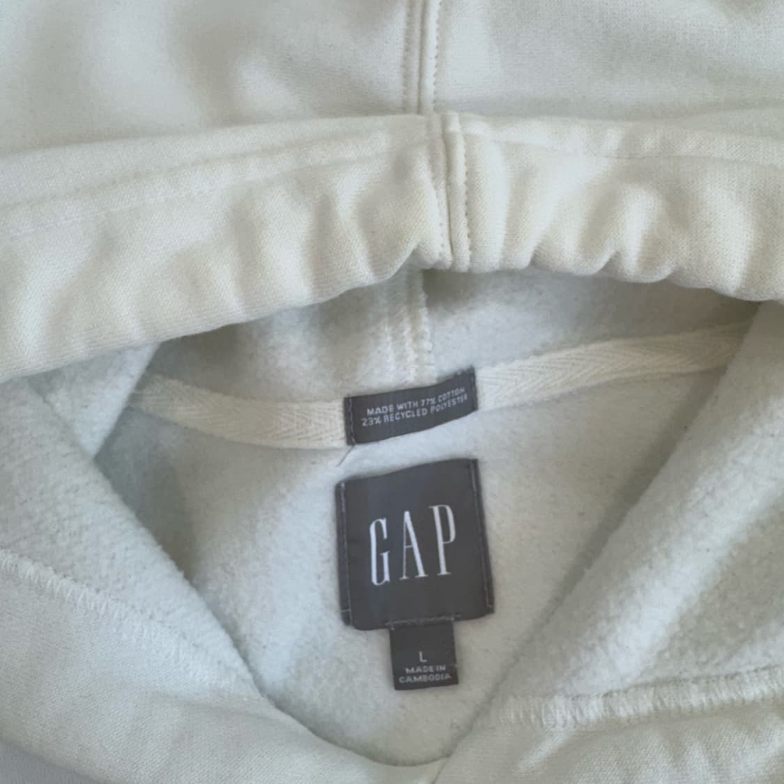 Gap 갭 네이비 로고 아이보리 후드티   상품이미지5