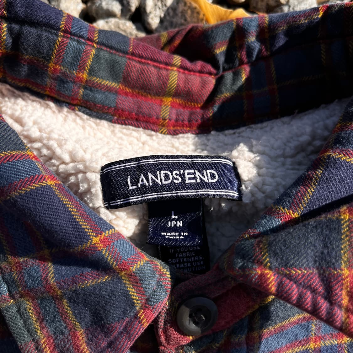 90s랜드스엔드(Lands' End) 양털 체크셔츠(실측확인) 상품이미지3