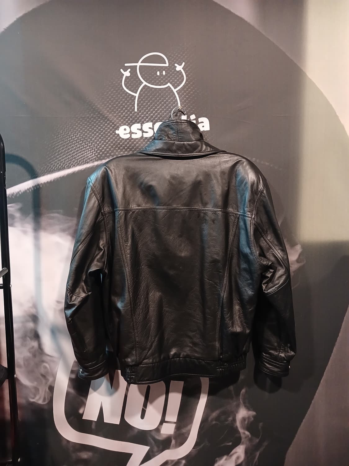 파인 누빔 레더 자켓 블랙 상품이미지2