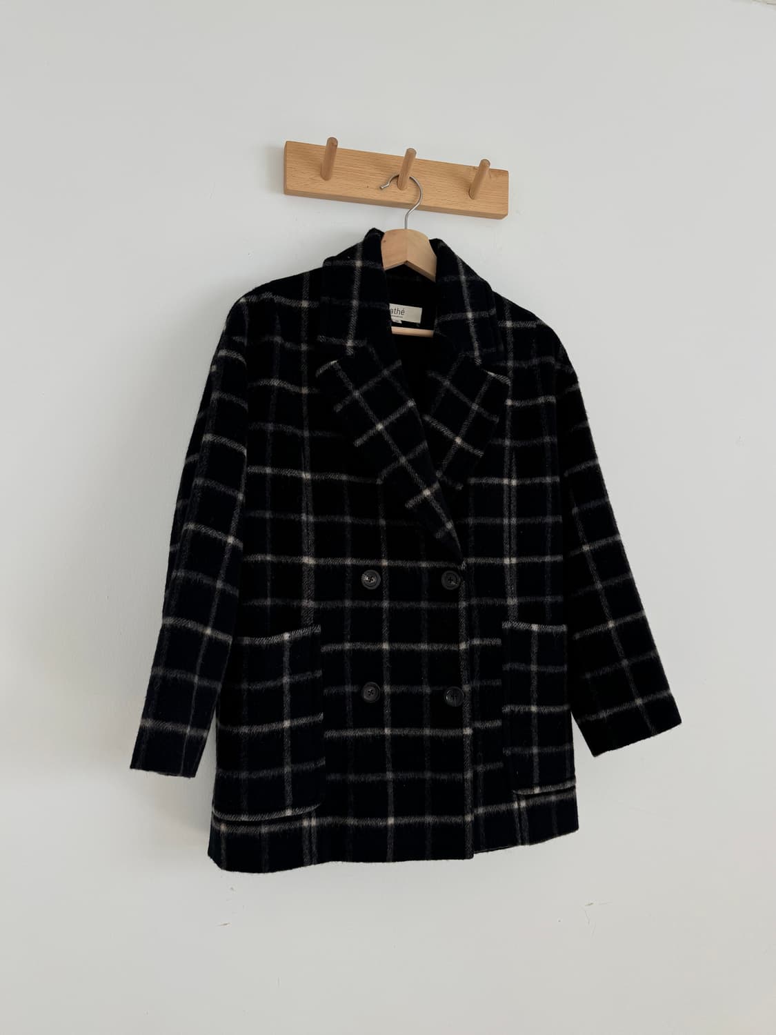 아떼 바네사 브루노 체크 더블코트 상품이미지2