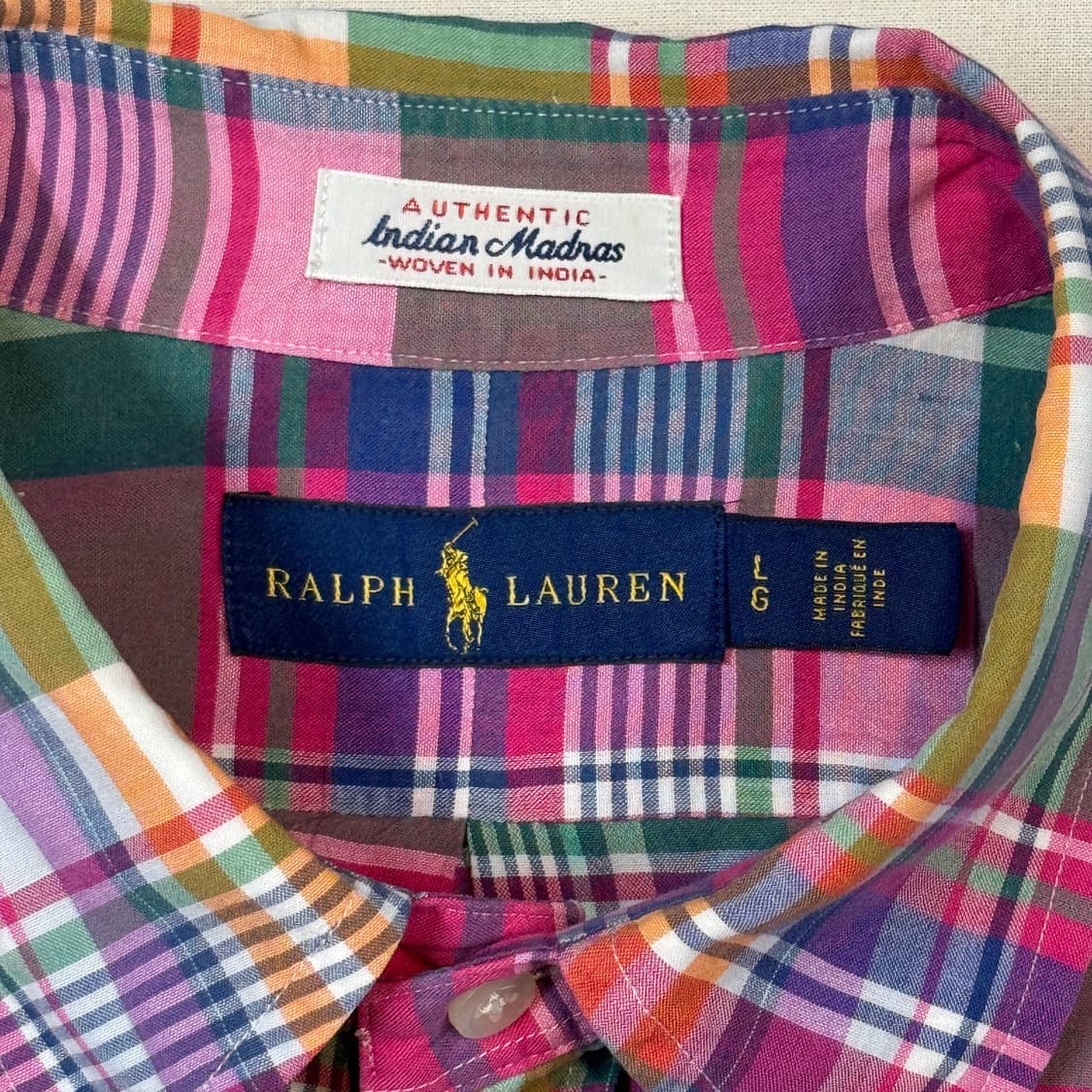 L) 폴로 랄프로렌 클래식 마드라스 체크 셔츠 상품이미지6