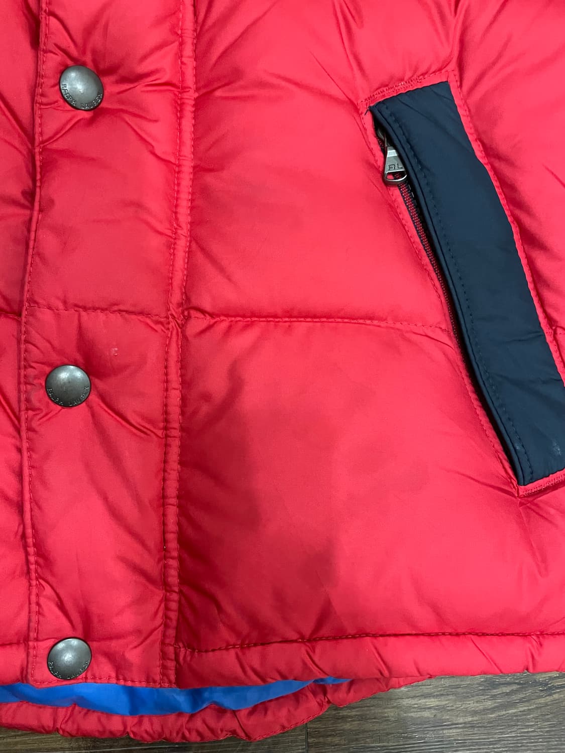 폴로 랄프로렌 빅포니 다운 푸퍼 베스트 패딩조끼 레드 상품이미지4