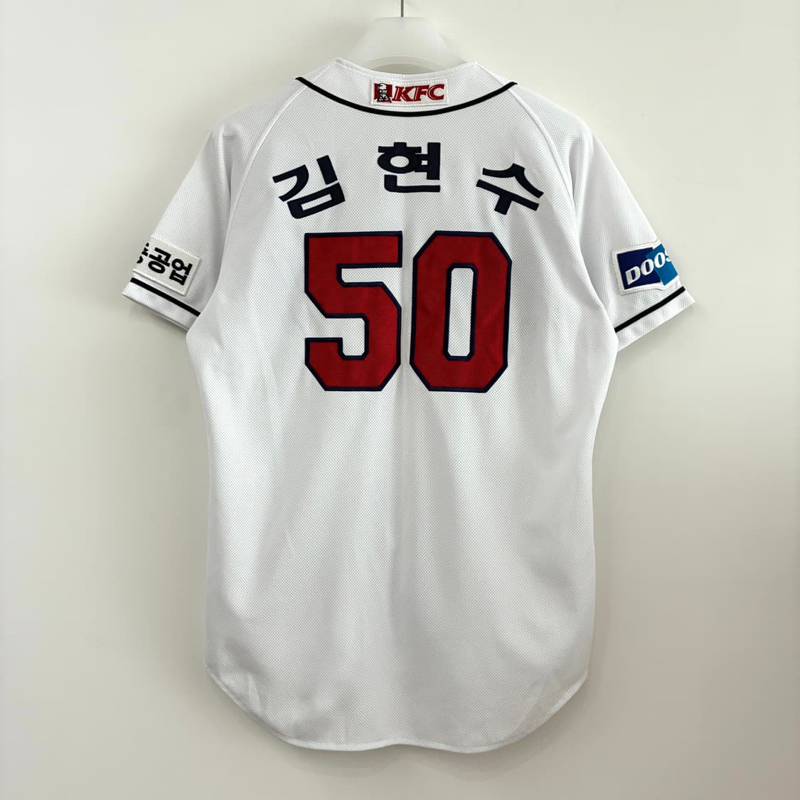 두산베어스 김현수 마킹 야구 홈 유니폼 상품이미지3