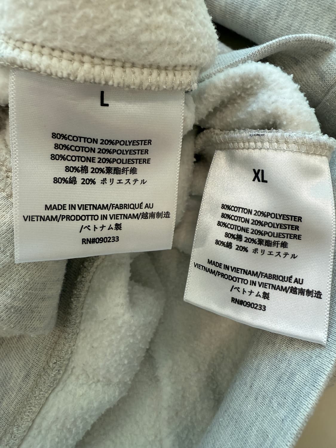 피오갓 에센셜 오트밀 트레이닝 셋업 상의XL/하의L 상품이미지10