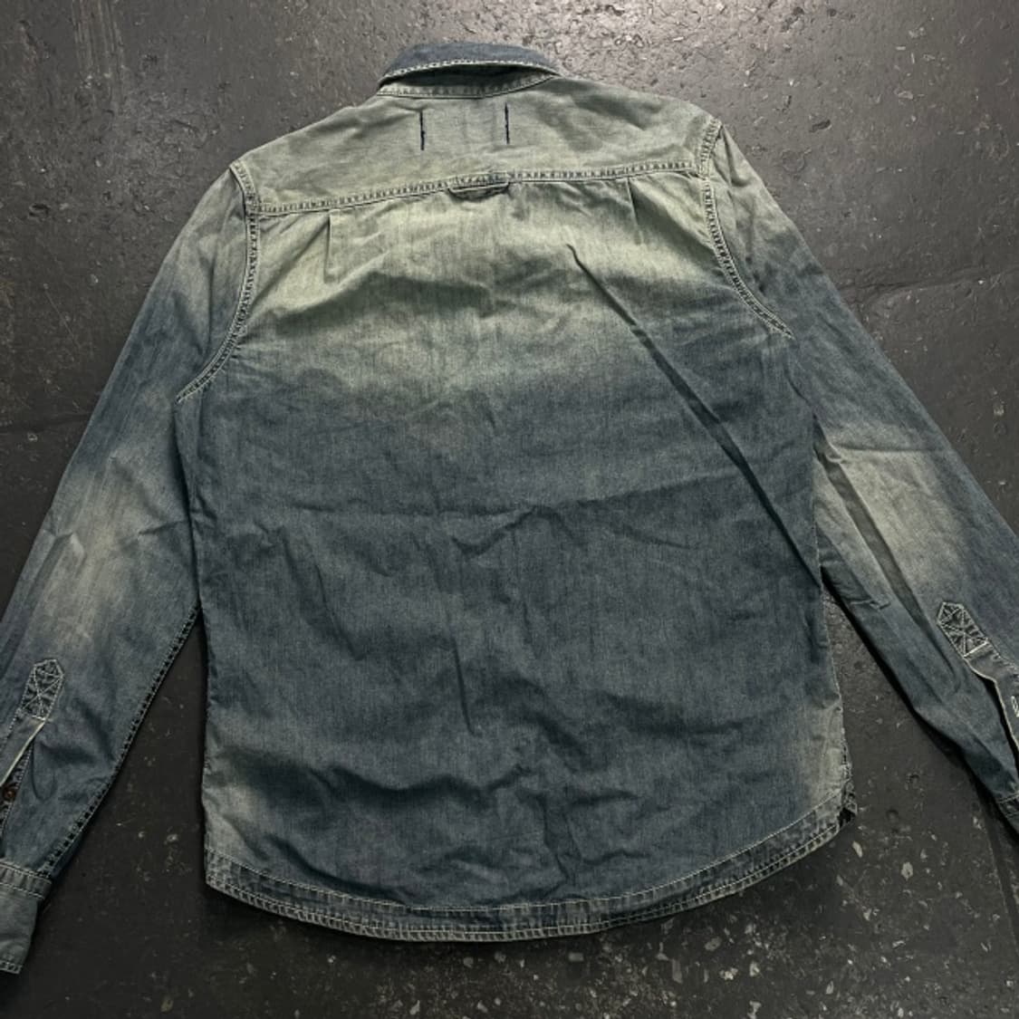 105 슈퍼드라이 페인팅 데님 셔츠  상품이미지7