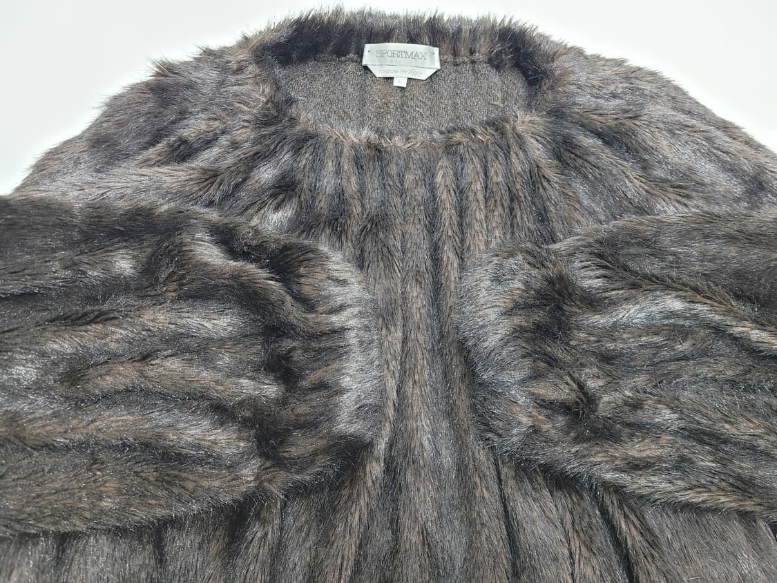 스포트막스 페이크퍼 오버핏 티셔츠 / 여 FREE 블랙+브라운
 상품이미지4