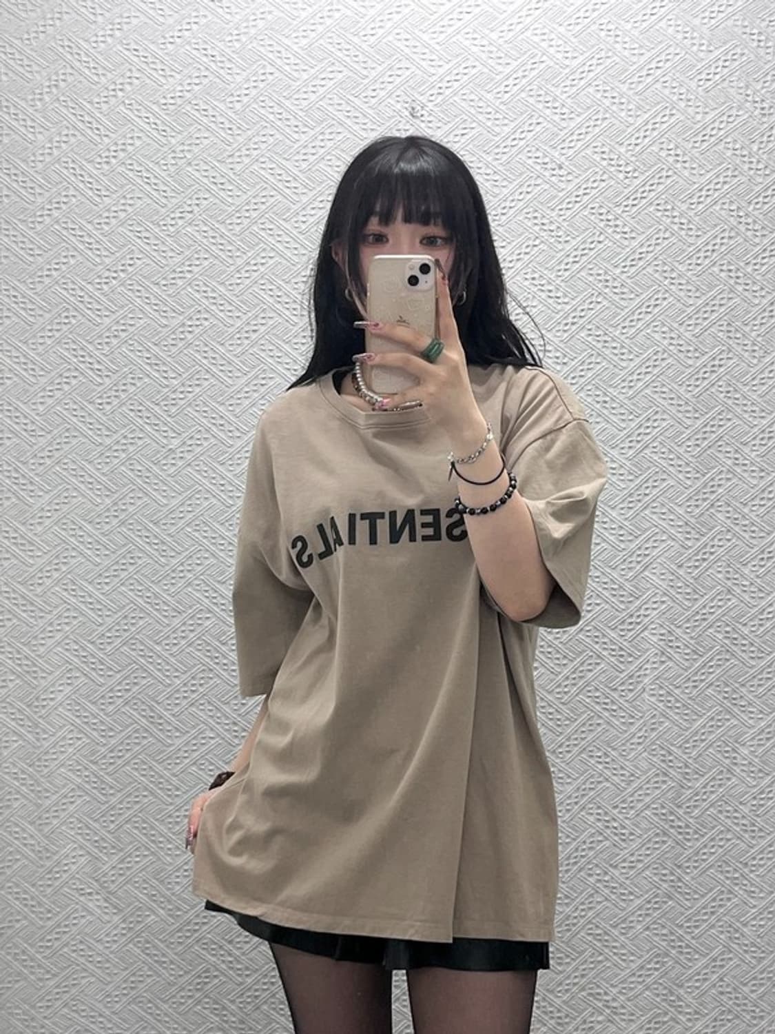 피어 오브 갓 에센셜 빈티지 오버핏 오트밀 반팔티 XL C12050 상품이미지1