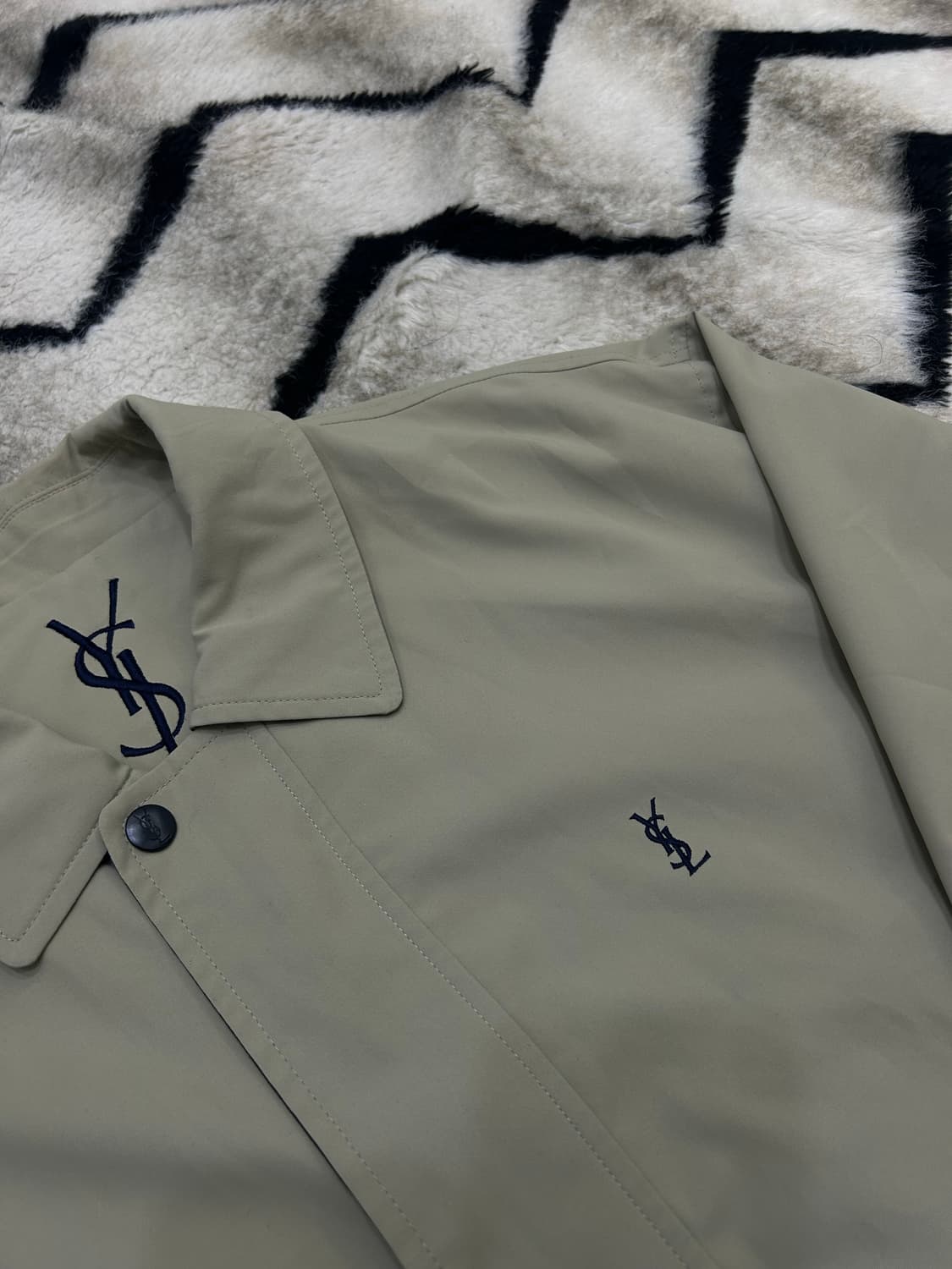 [L]YSL 카라 블루종 바람막이/올리브 상품이미지1