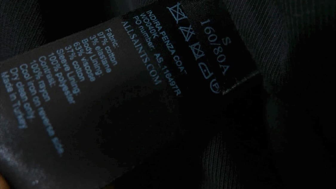 올세인츠 블랙 로브 코트 S 상품이미지3