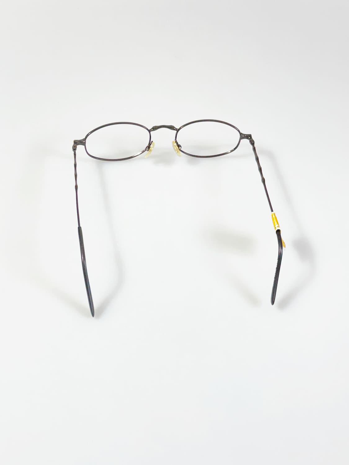 일본제 SNIPE 슬림 오벌 블랙 골드 메탈 빈티지 안경 상품이미지5