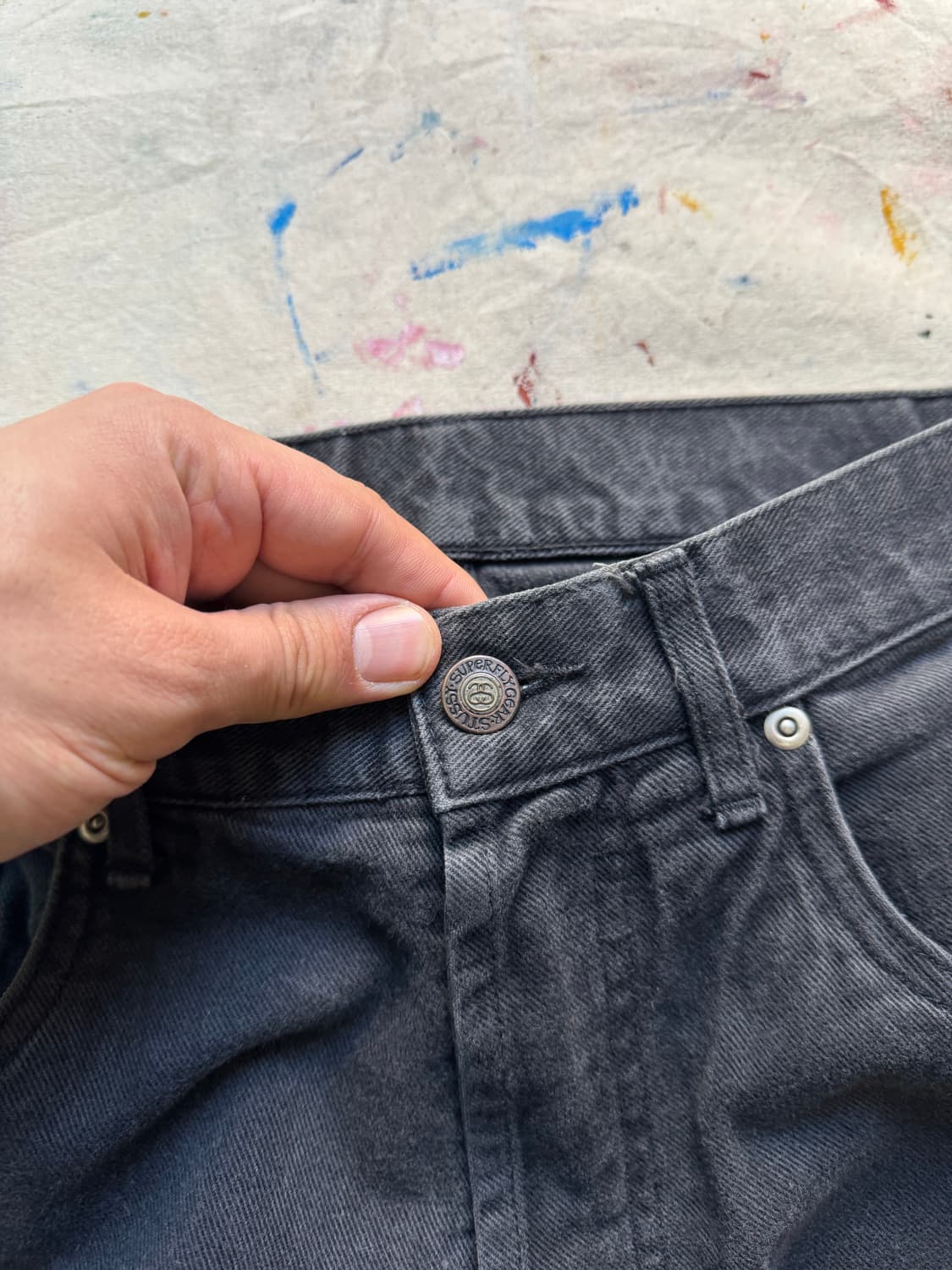 80s 스투시 빅올 데님 팬츠 상품이미지4