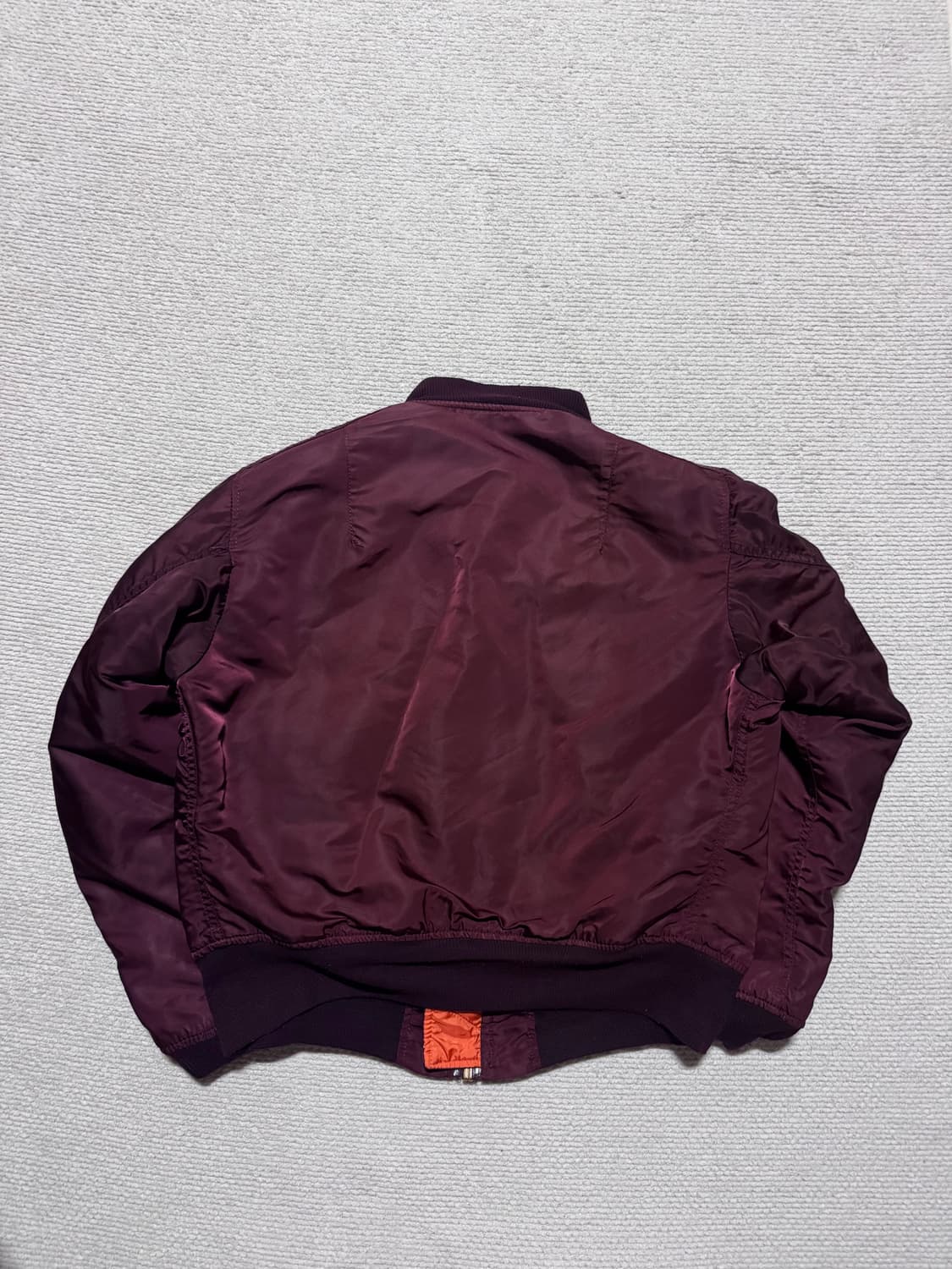 80s USA made 알파인더스트리 MA-1 버건디 M 상품이미지6