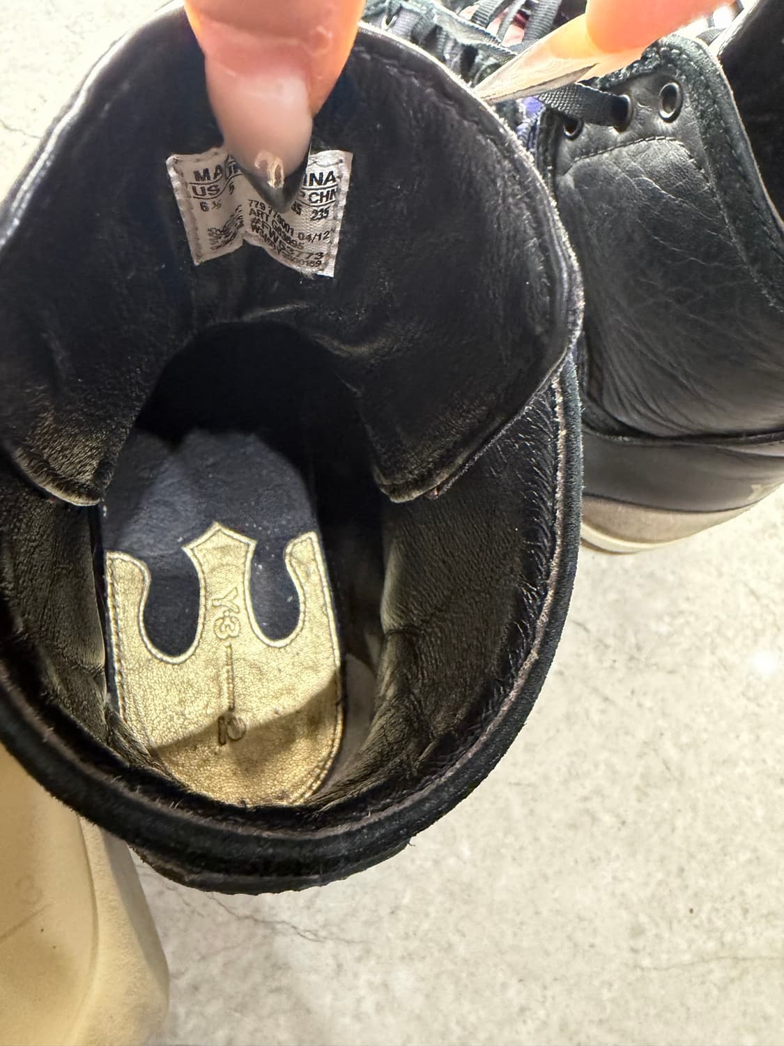 Y-3 요지야마모토 블랙 하이탑 스니커즈 상품이미지6