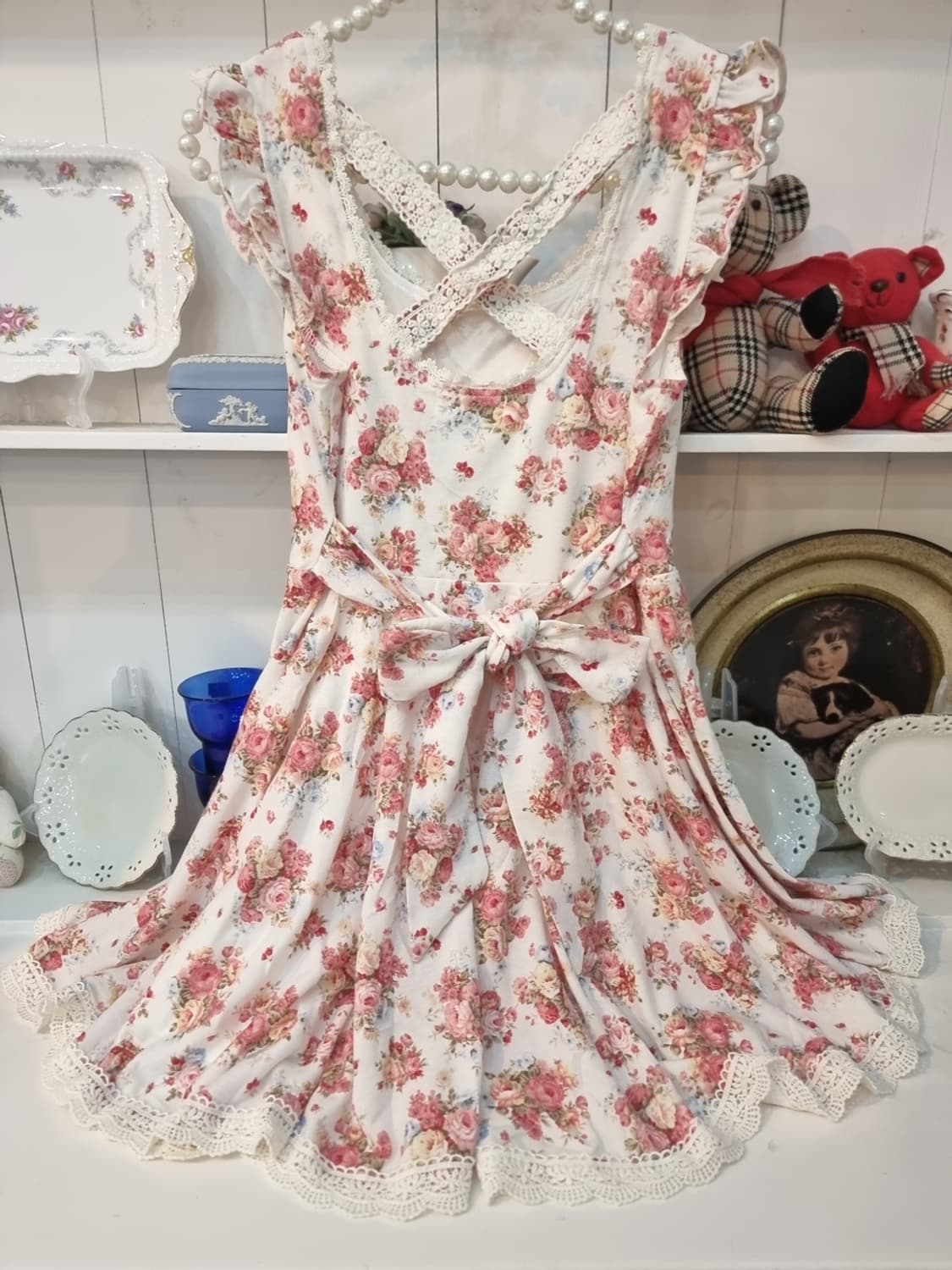 Liz Lisa 로즈 플로랄 레이스 원피스 상품이미지5