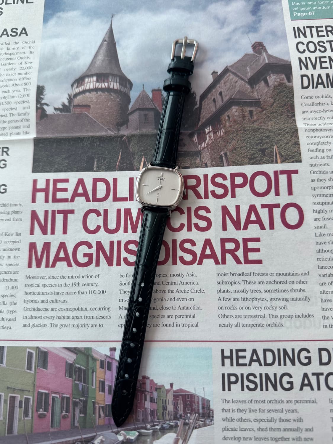 세이코 Seiko PDP 스퀘어 실버 쿼츠 상품이미지2