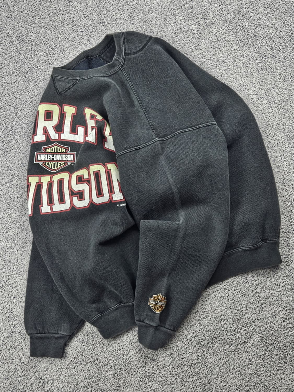 90's 할리데이비슨 페이드프린팅 맨투맨 ( L ) / 10242 상품이미지3