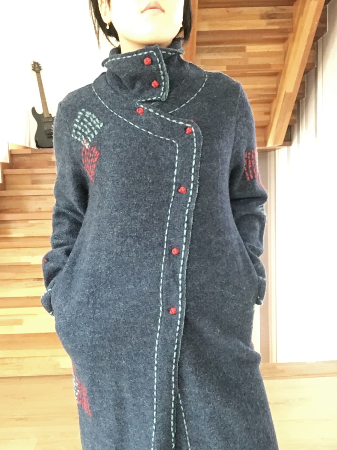 폼폼 니트 롱 가디건 상품이미지6