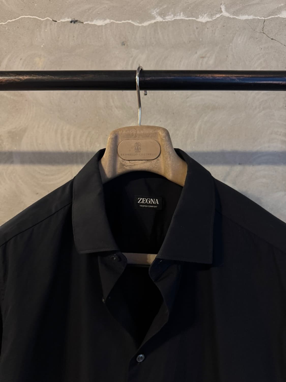 ZEGNA 에르메네질도 제냐 블랙 드레스 셔츠 105 상품이미지3