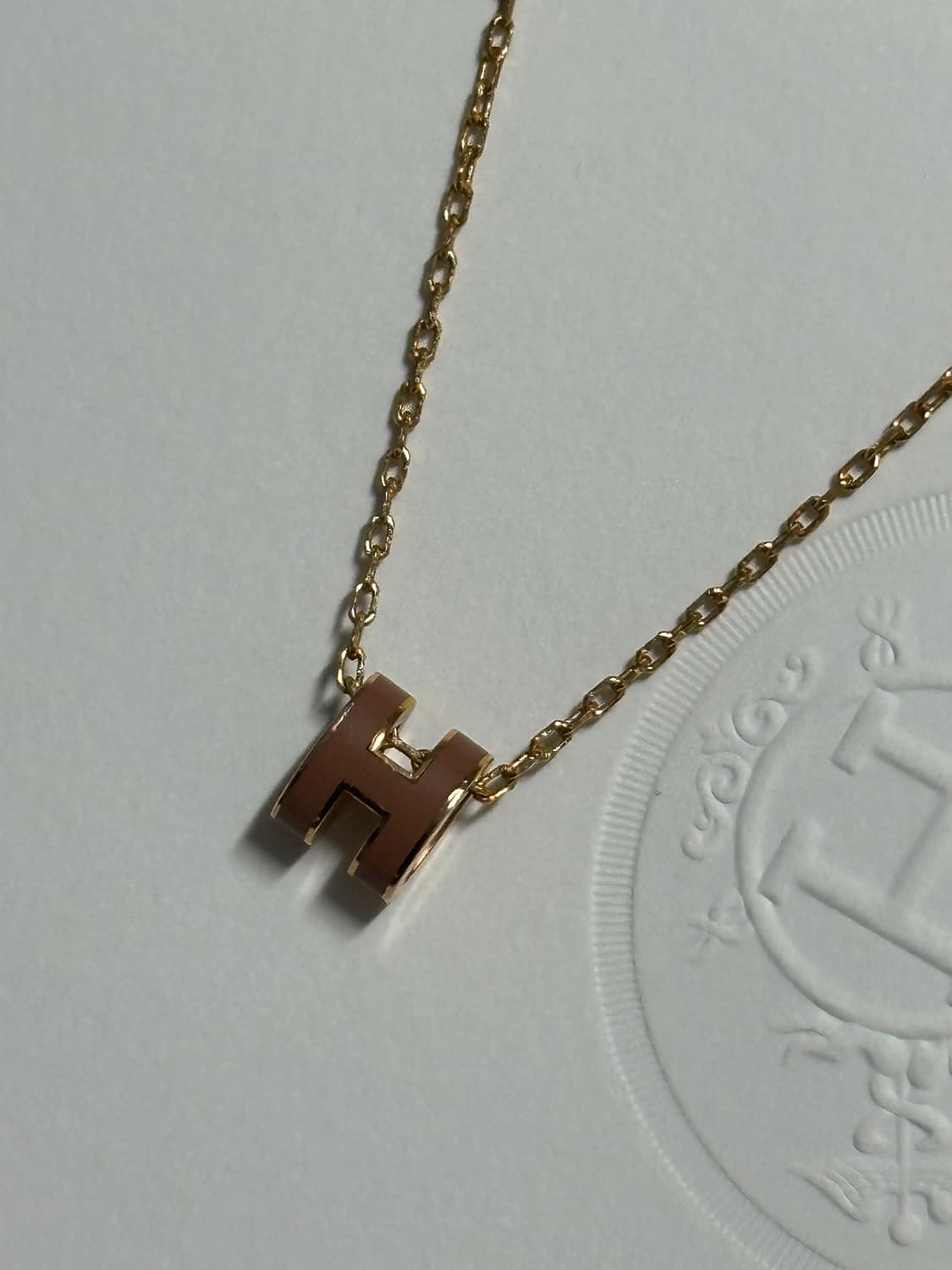 에르메스 미니팝아슈 뉴골드 목걸이 상품이미지5