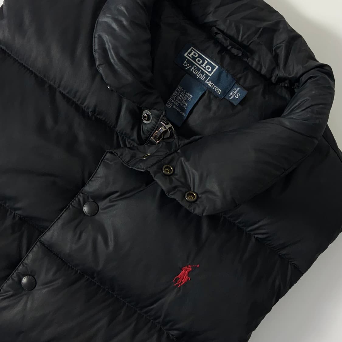 Polo  폴로 랄프로렌 자수 블랙 다운 패딩 베스트 상품이미지3