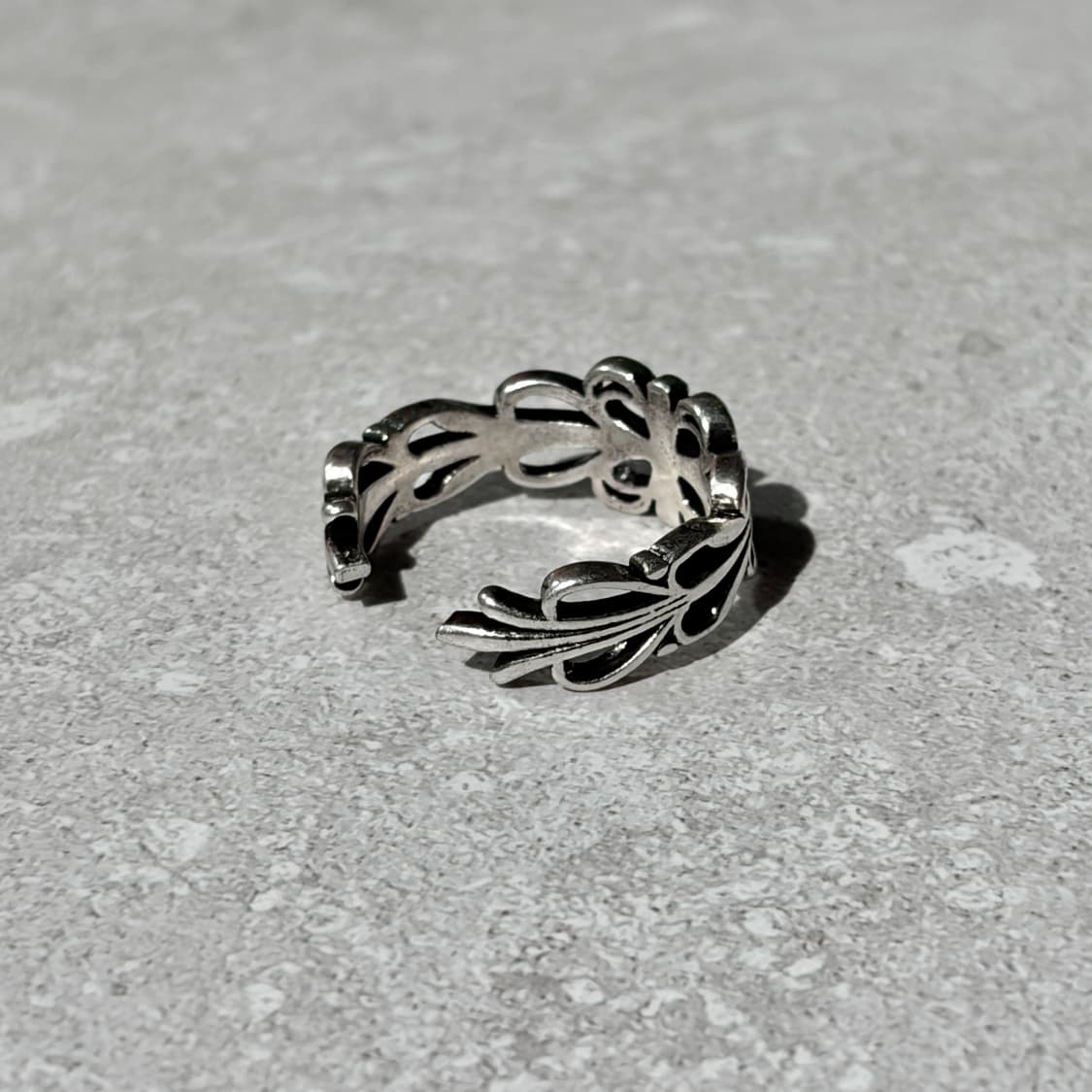 Oribell 크롬 플로랄 925실버 오픈링 반지 상품이미지6