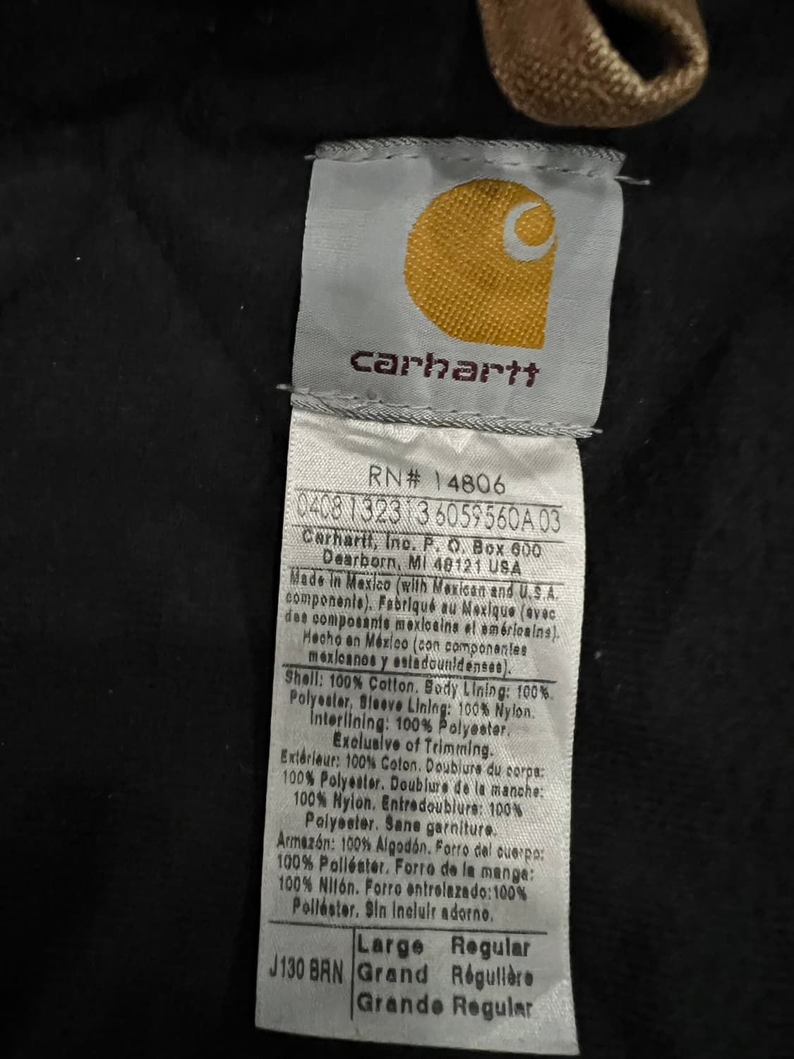 (L)칼하트 덕 액티브 후드자켓 J130 BRN 칼하트브라운 상품이미지4