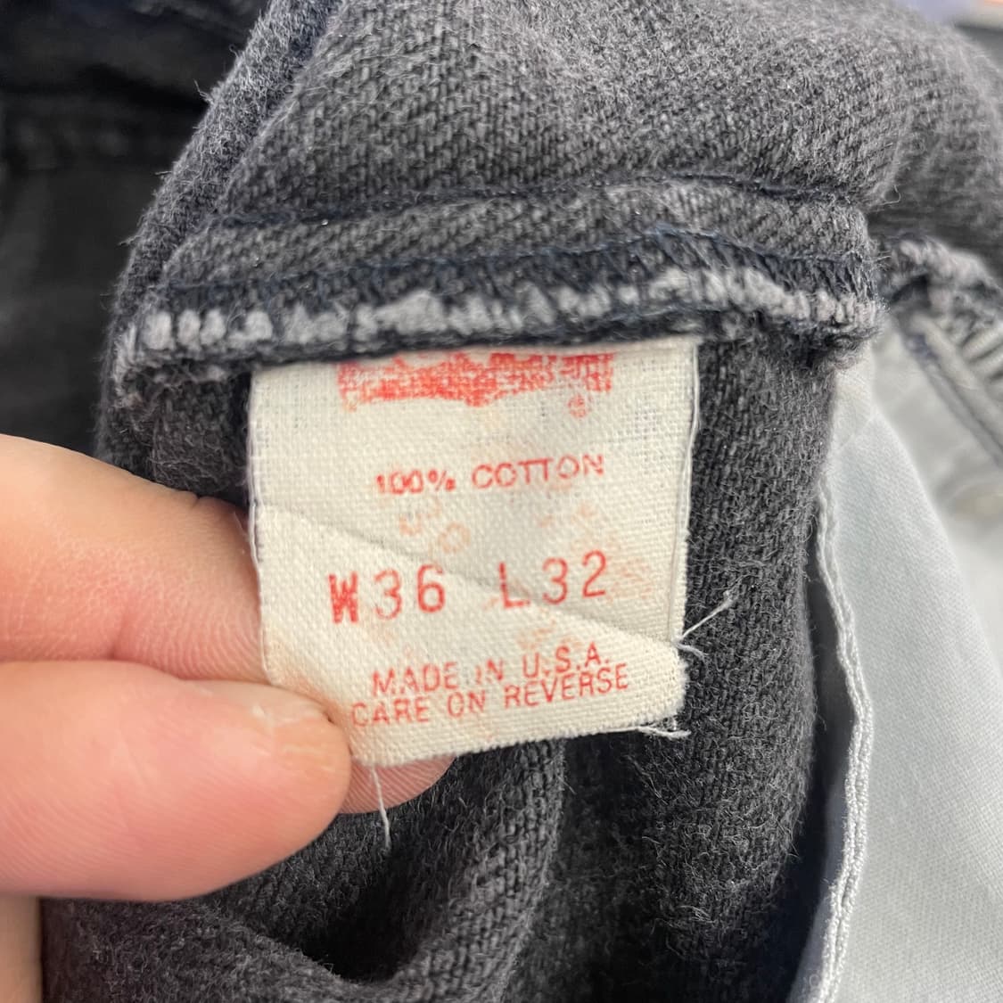 90s 리바이스 550 흑청 데님팬츠 상품이미지8