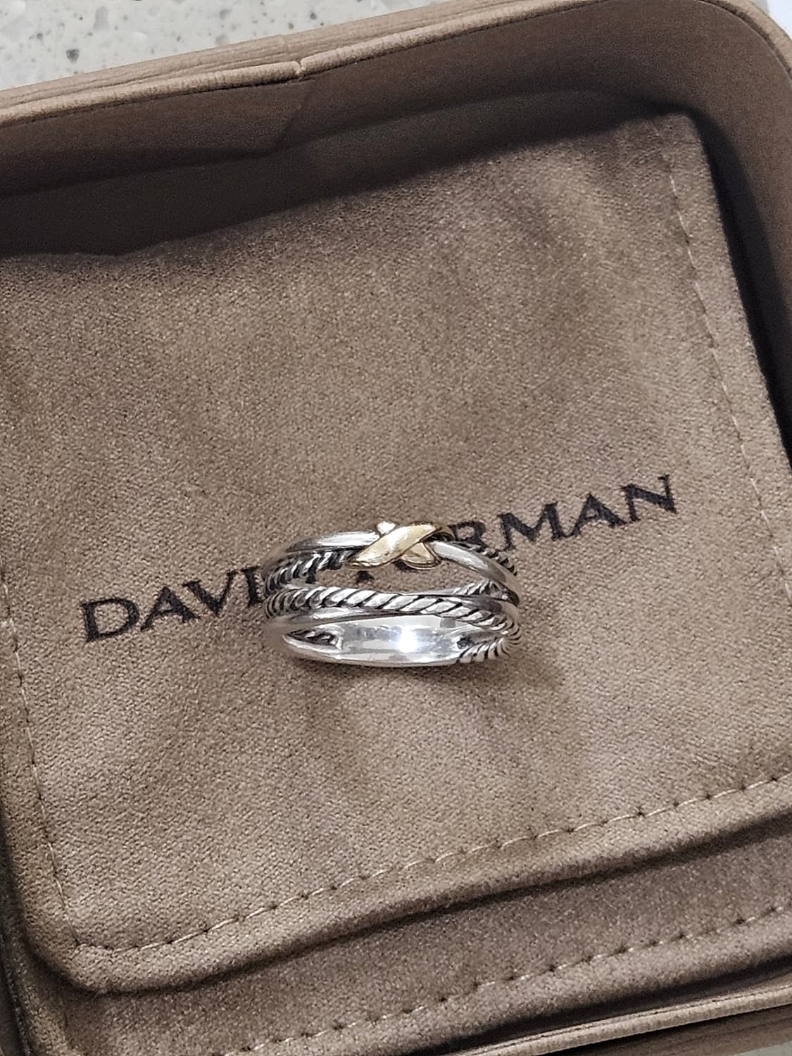데이비드 율만 18K 골드 & 실버 반지 [us5.5호/국내11호] 상품이미지3