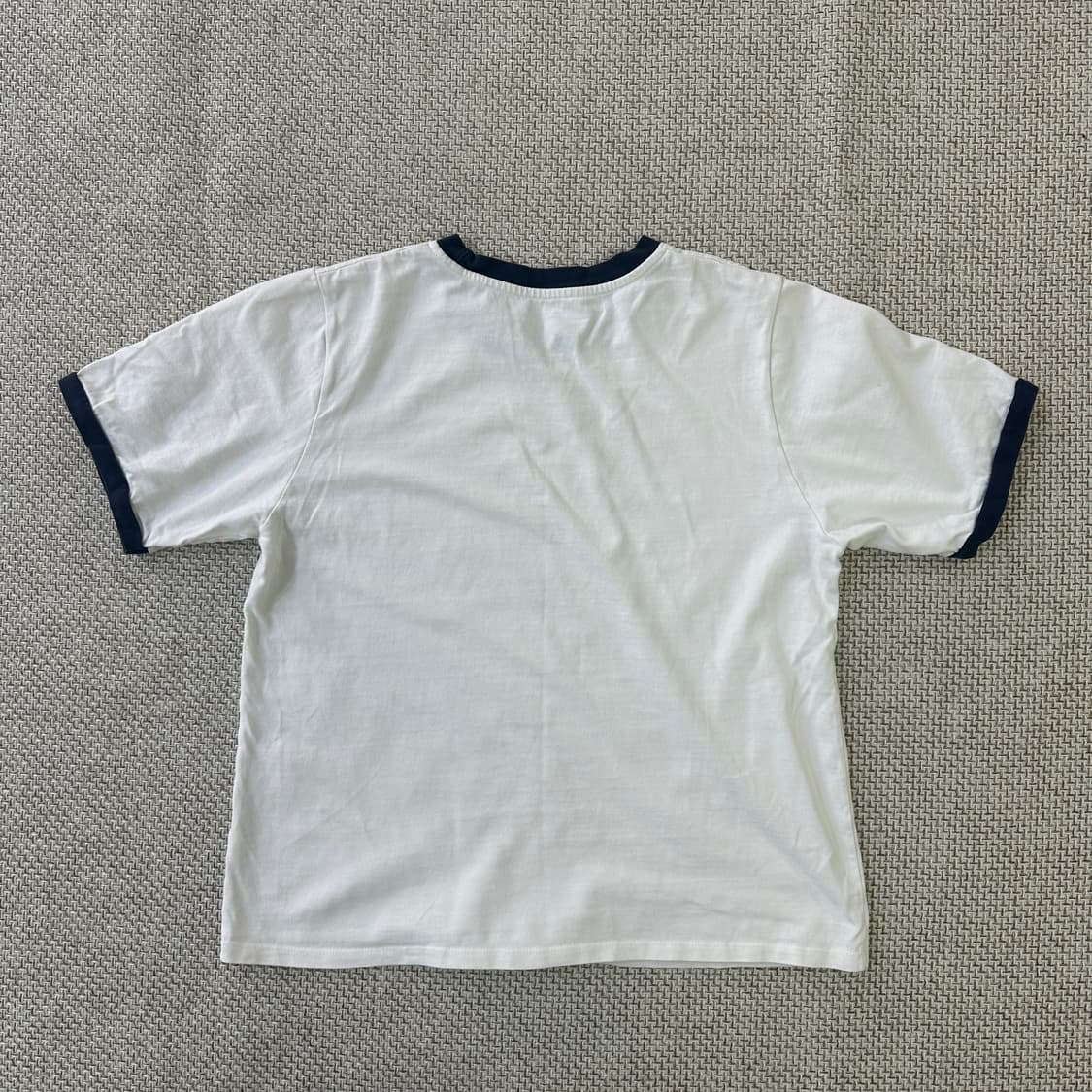 실측확인 빈티지 여성 라운드 반팔티 0416D 상품이미지3