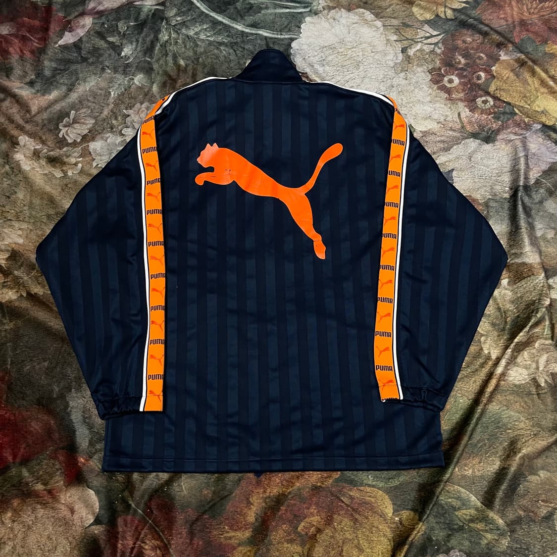 푸마 빈티지 오렌지 사이드라인 스트라이프 빅토고져지 M 상품이미지3