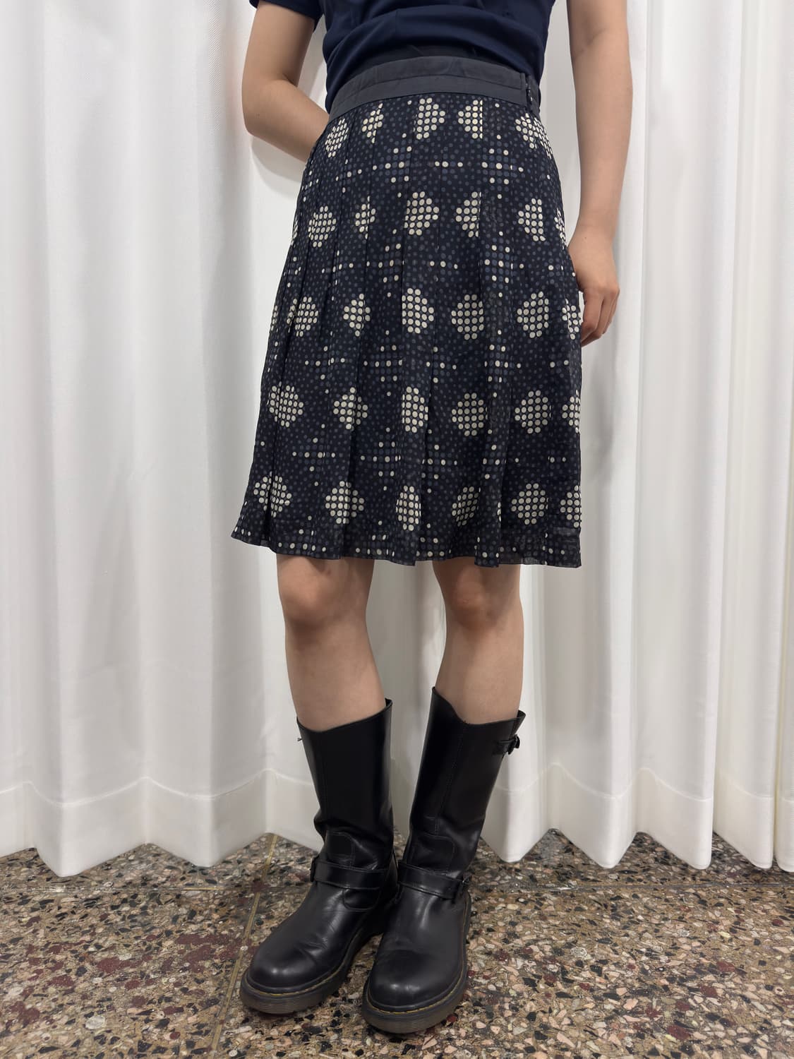 pattern pleats skirt  상품이미지3