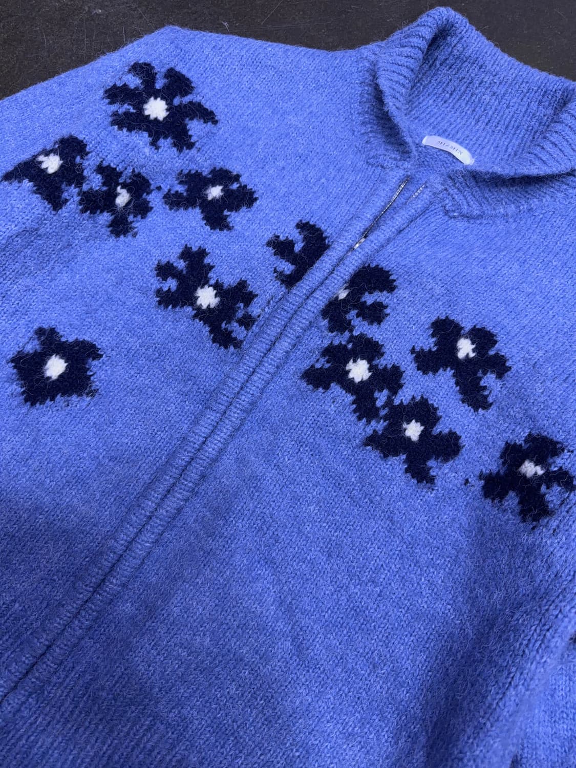 미즈민 엘리스 플라워 니트 집업 스웨터 상품이미지6