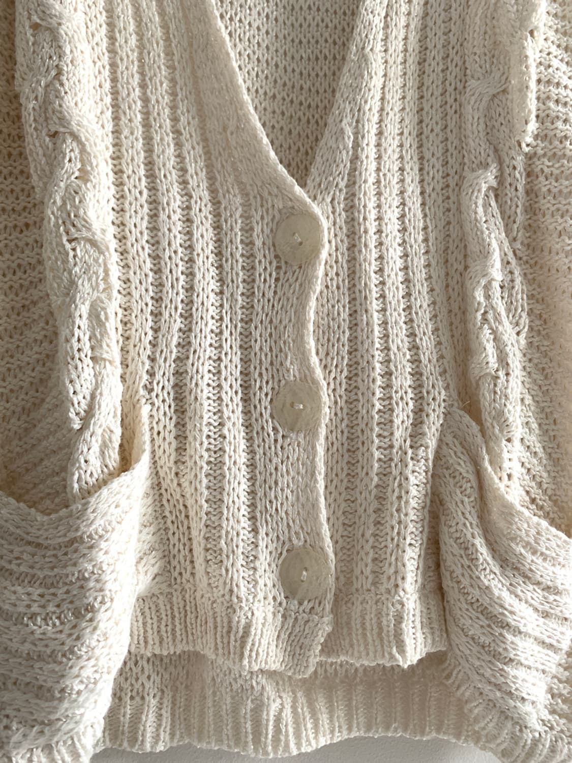 Twist Knit Loose Cardigan(Ivory 상품이미지7
