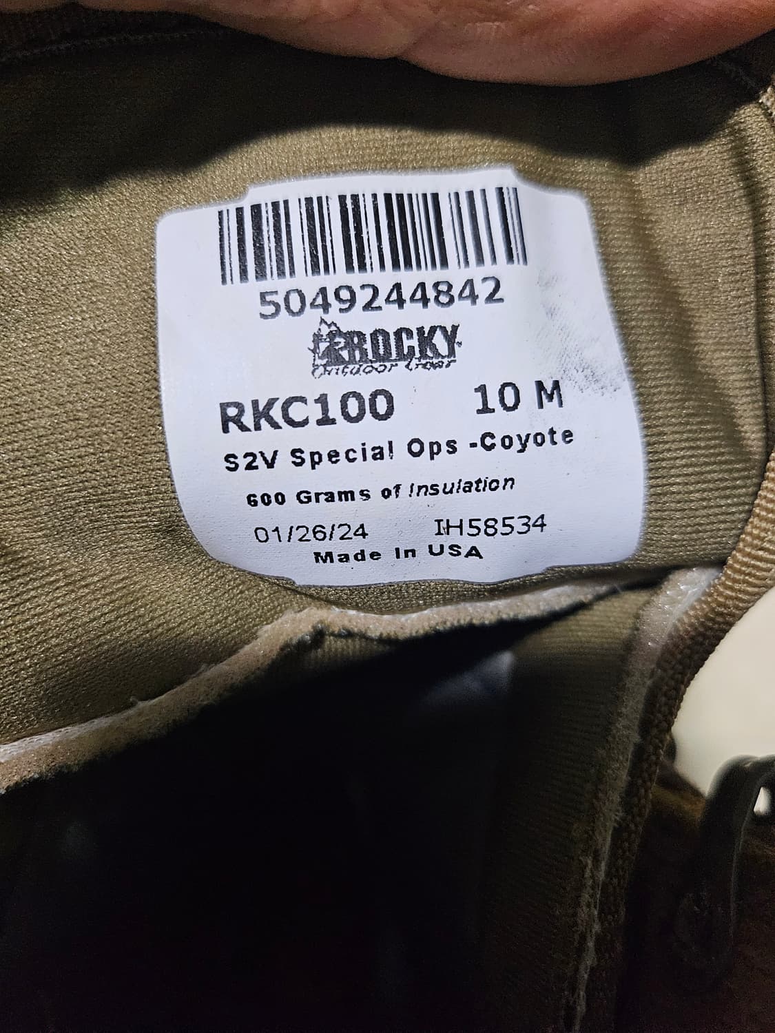 미군오리지날 SV2 로키 컴뱃부츠신품  상품이미지5