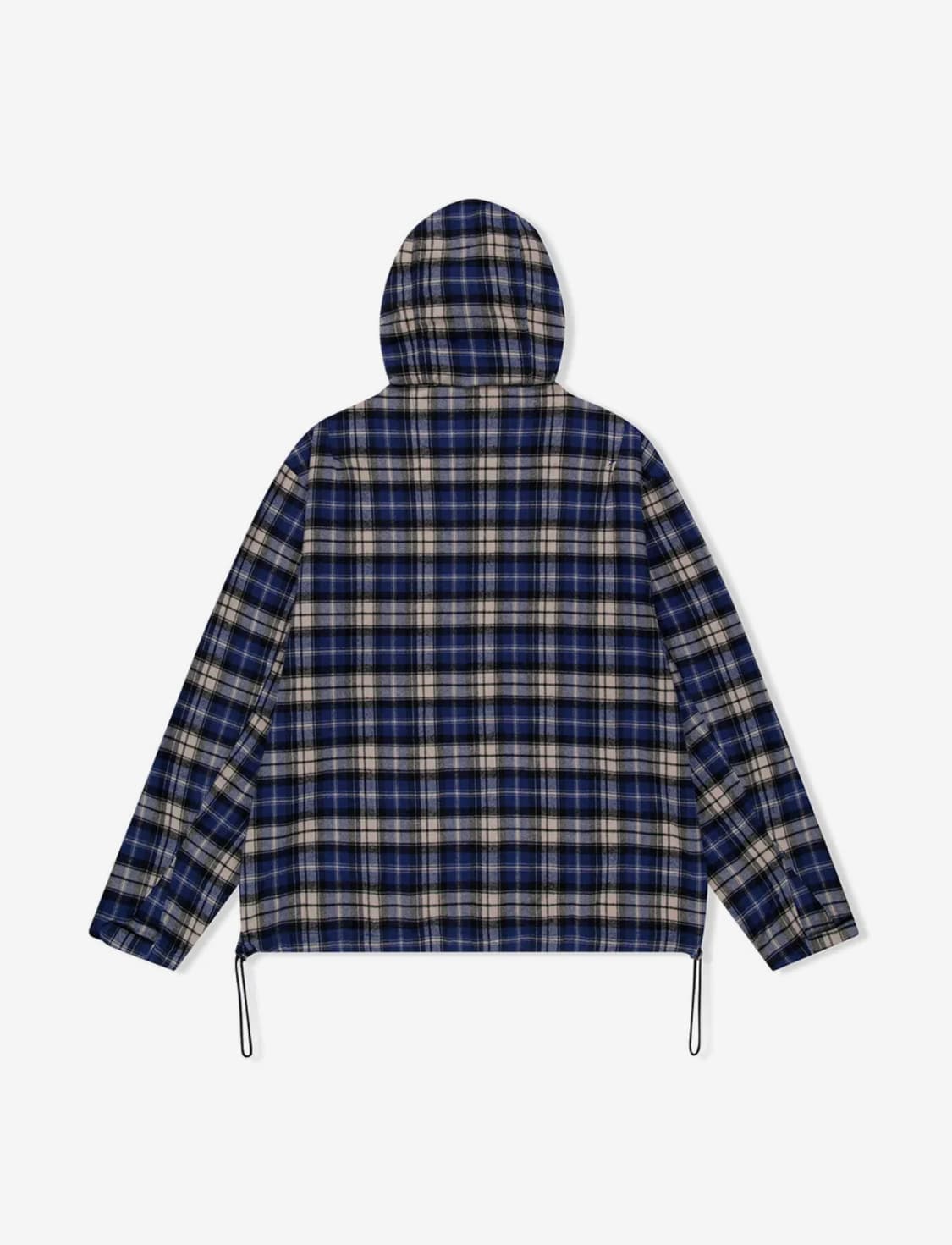 예스아이씨 체크 자켓 블루 XL 상품이미지2