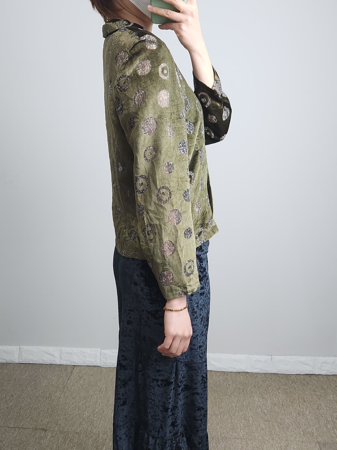 벨벳 도트 블라우스 상품이미지3