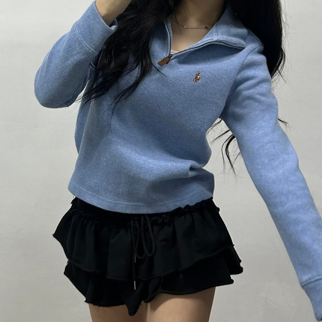 폴로 랄프로렌 신형 큐알 하프집업 코튼 니트 반집업(S) 상품이미지3