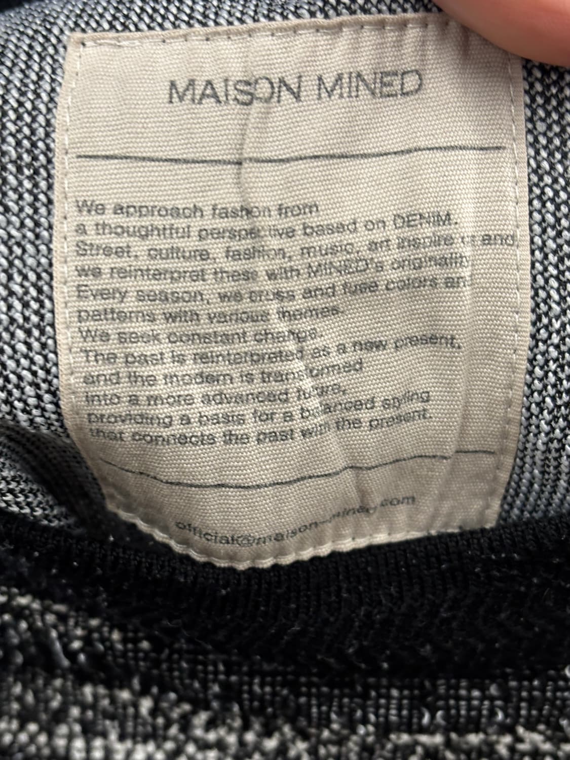 메종미네드블랙 스트라이프 니트 M 상품이미지4