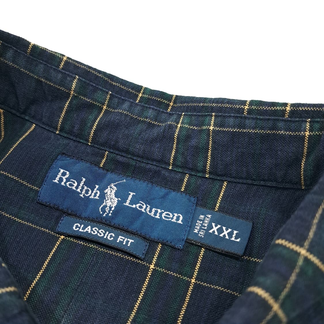 CL445 2XL 폴로 00s 코튼 모던 블랙워치 타탄체크 셔츠 남방 상품이미지3