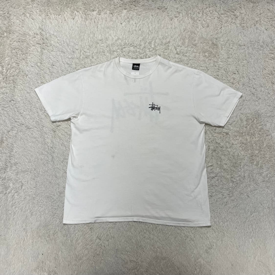 Stussy stock logo white t-shirt 상품이미지4