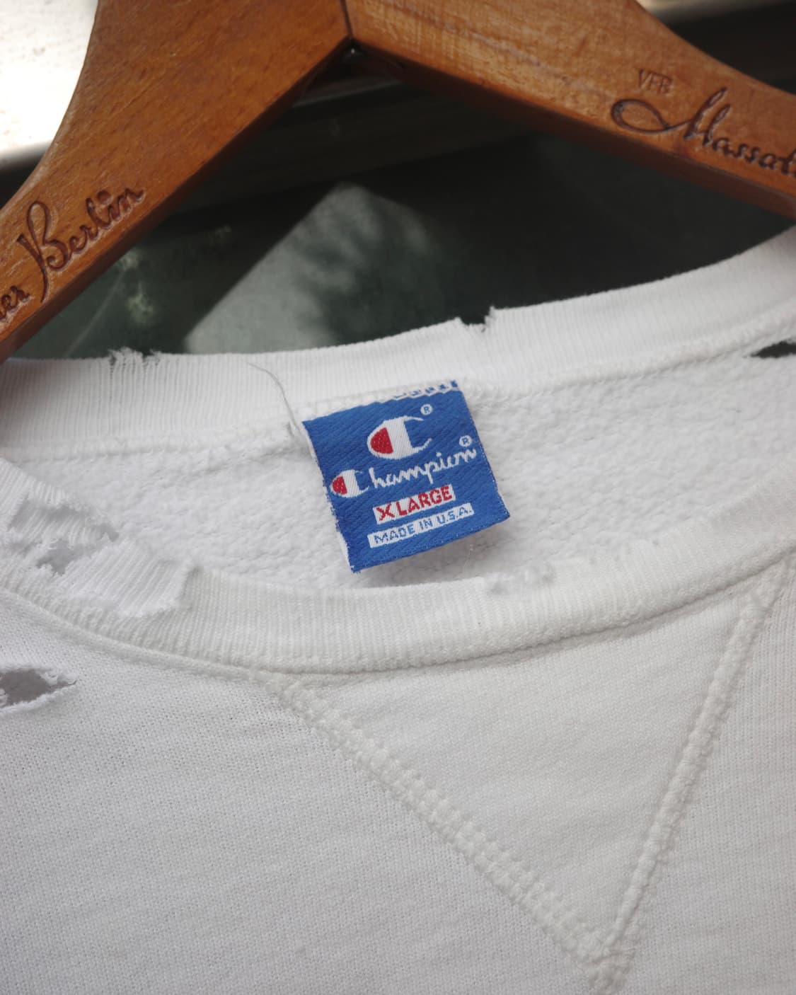 90s Champion 디스트레스드 맨체스터 유니버시티 스웻 상품이미지3