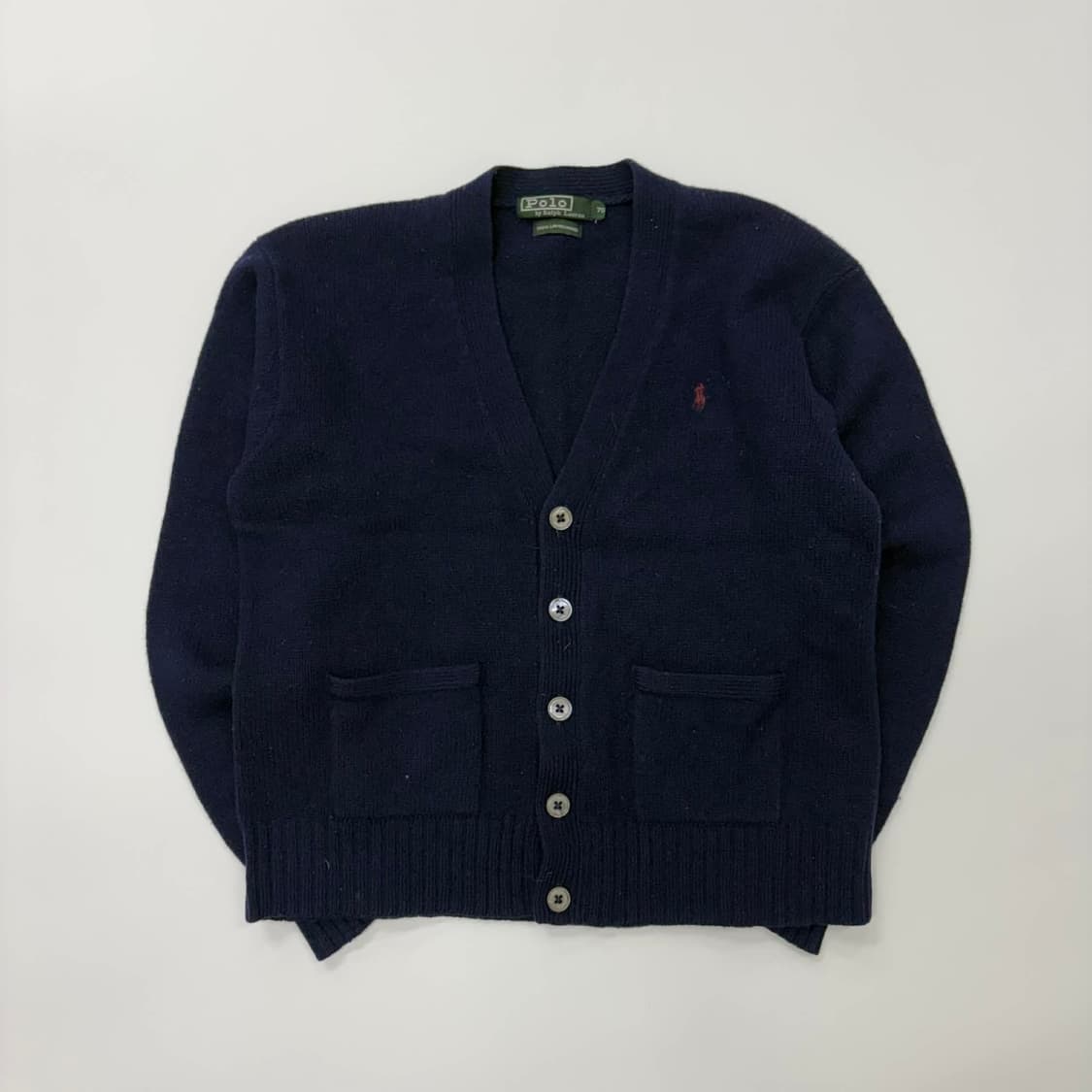 폴로 랄프로렌 네이비 100%울 투포켓 걸즈 니트 가디건(75) 상품이미지2