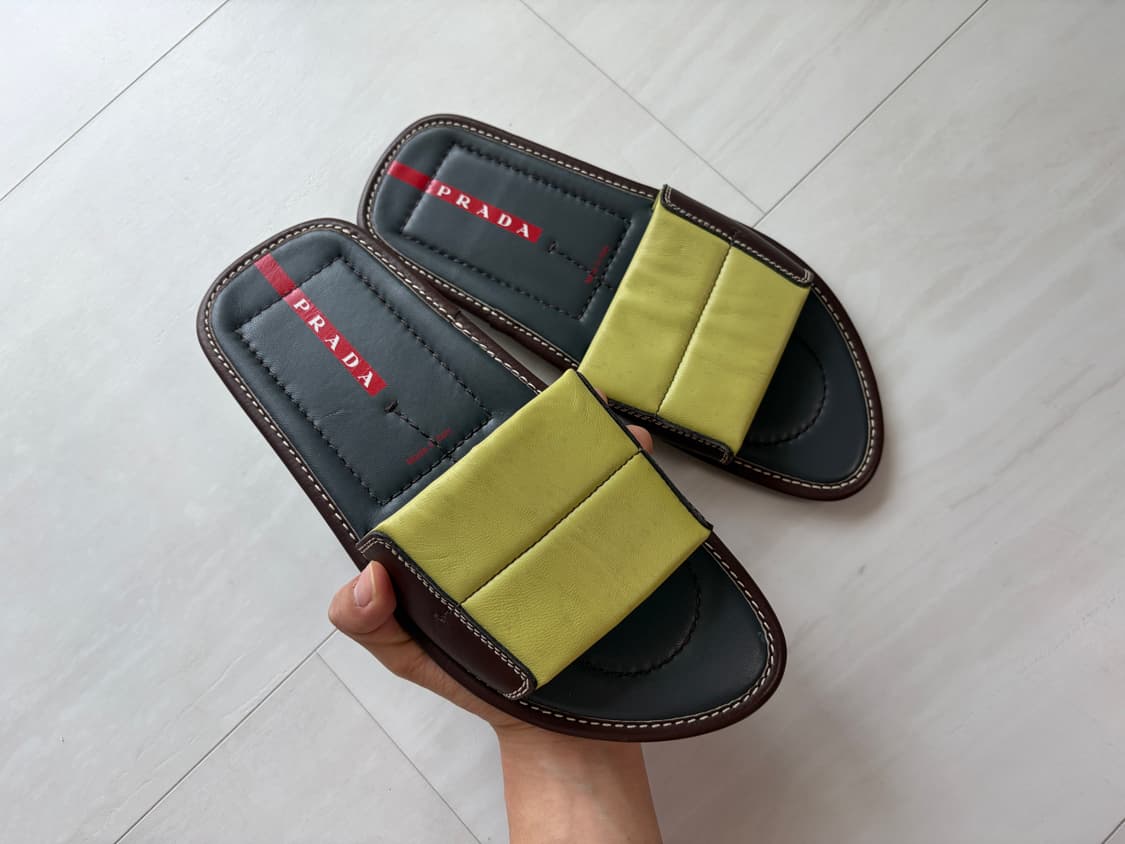 00s prada sport lime leather slide 상품이미지2