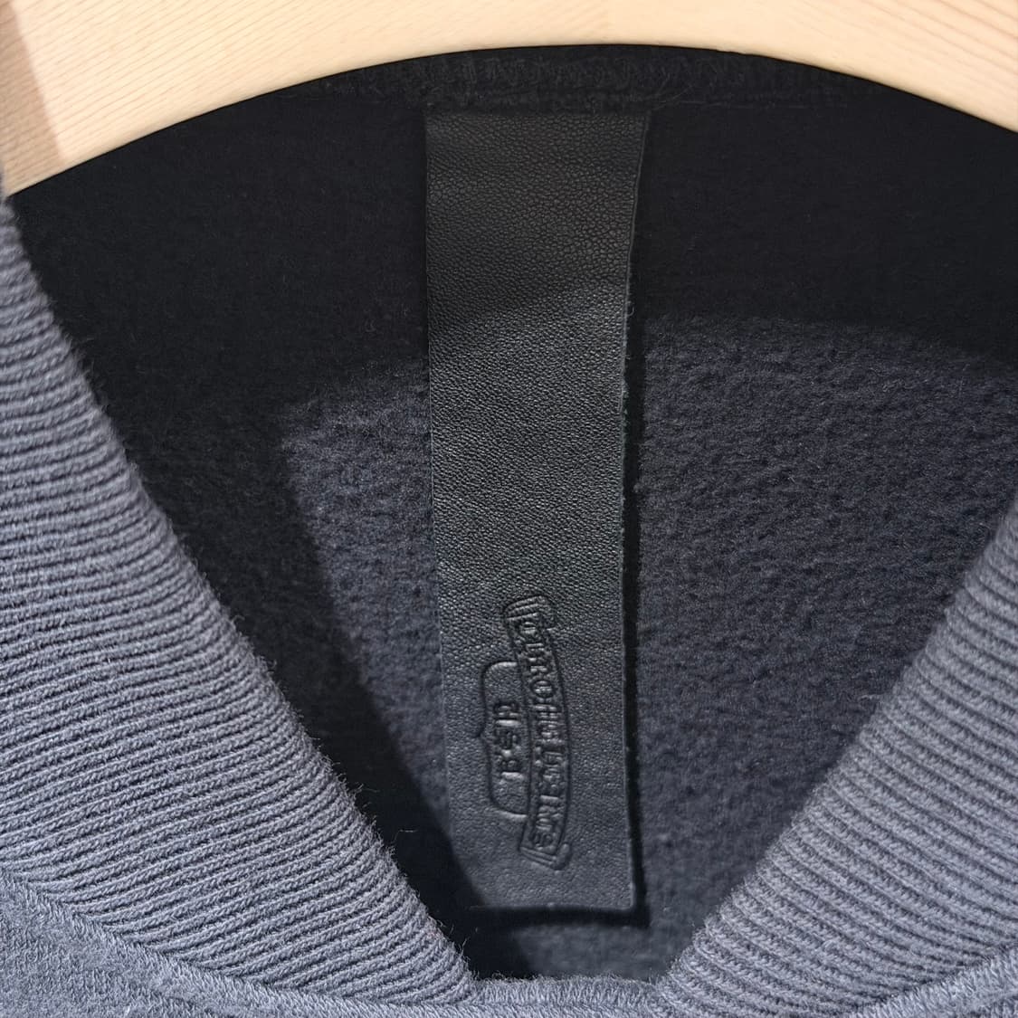 (A/M) / 크롬하츠 블랙 레더 바시티 자켓 상품이미지6