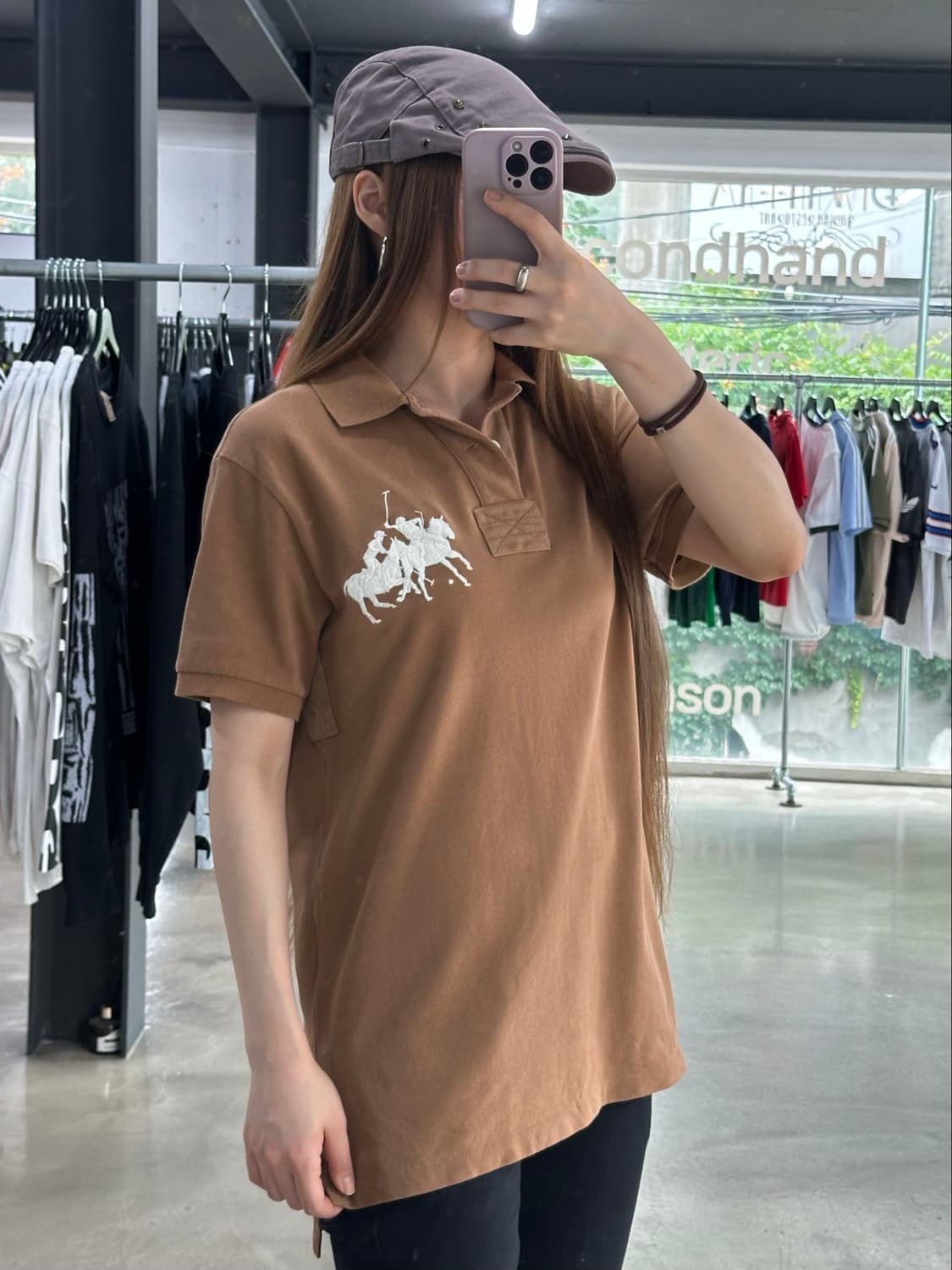 폴로랄프로렌 빅포니 넘버링 커피브라운 Pk반팔티 상품이미지2