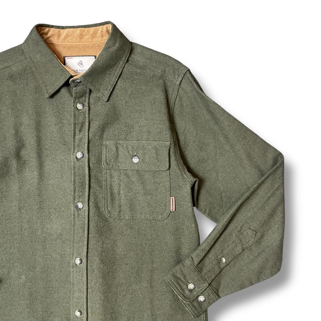 빈티지 카키 원포켓 코튼 워크 셔츠 SM 상품이미지3