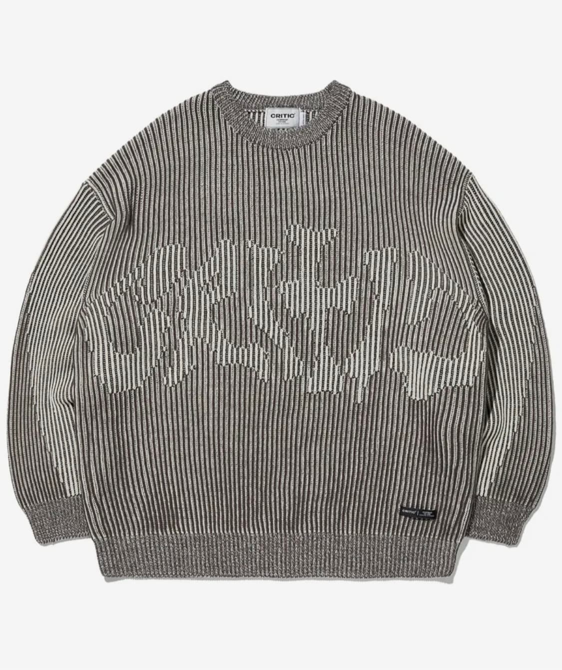 크리틱 고스 로고 니트 다크그레이 상품이미지1