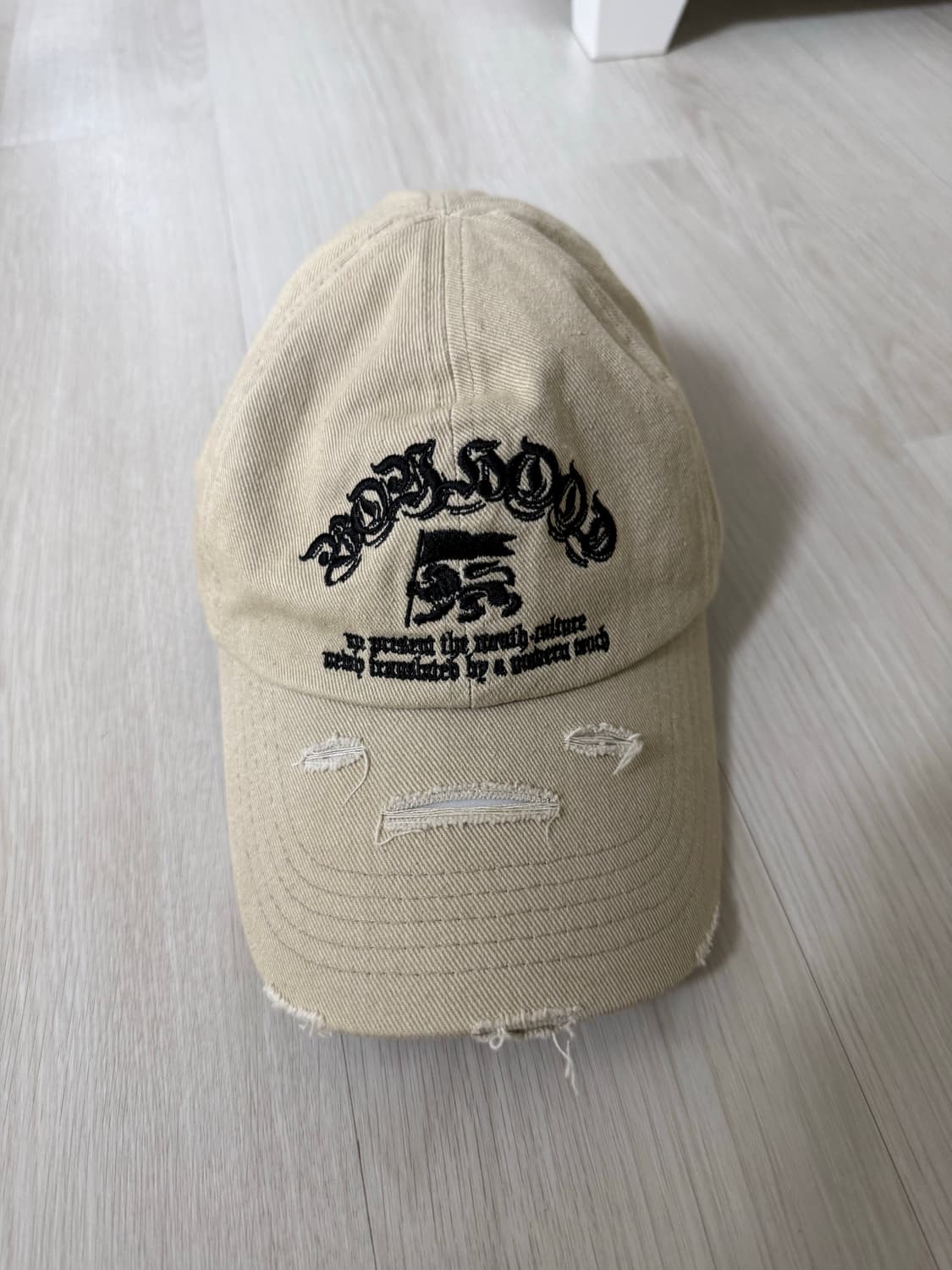 etce 볼캡 보이후드 디스트로이드 캡 베이지 상품이미지1