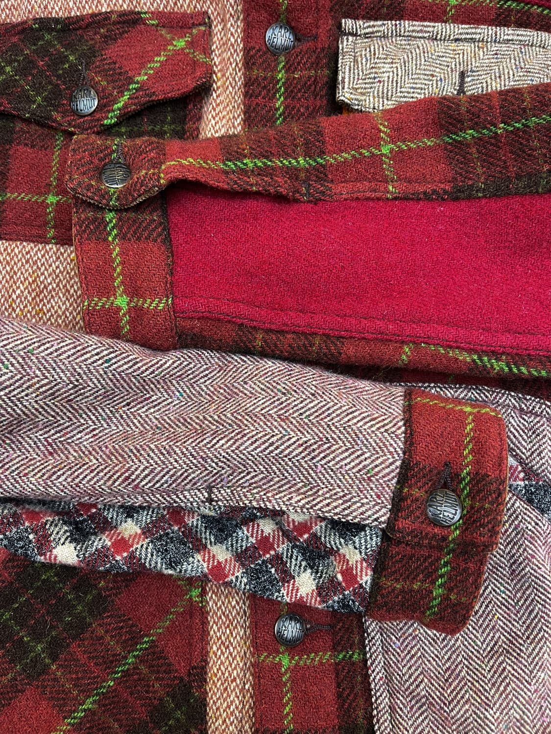 칼 헬무트 x 해리스 트위드 패치워크 울 트러커 자켓 상품이미지5